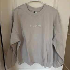 H&M Cream 'Someday' Sweatshirt